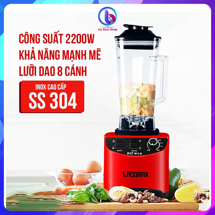 Máy xay sinh tố công nghiệp LADOMAX, xay đá, xay thịt, công suất 300W, bảo hành 12 tháng