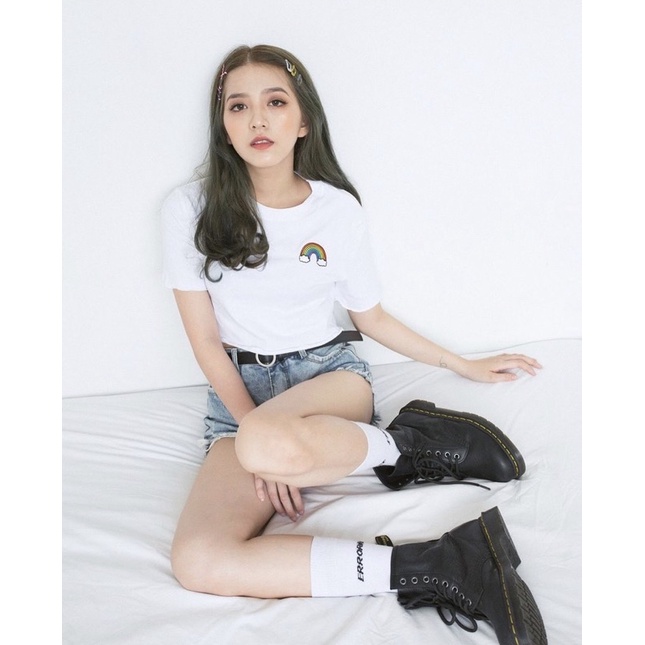 Áo ERRORIST rainbow croptop