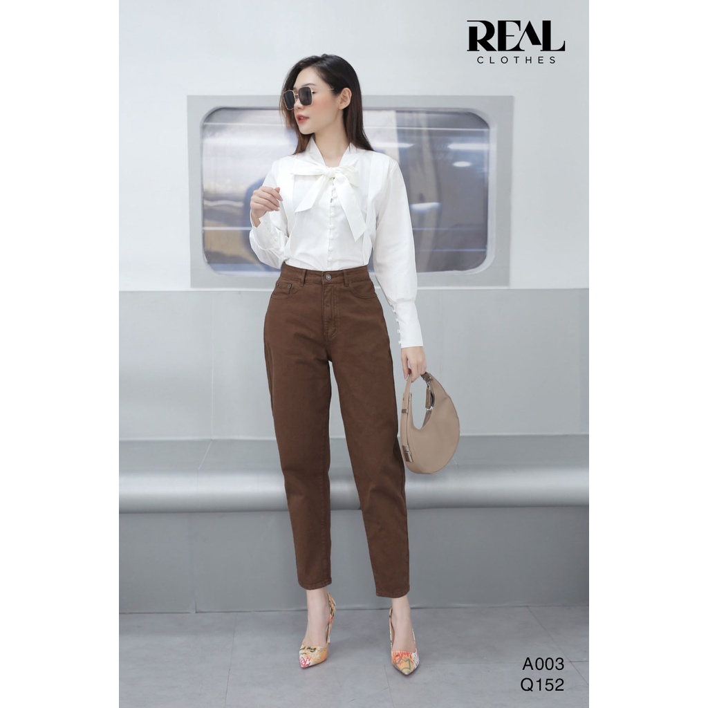 Quần jeans baggy nâu_REAL
