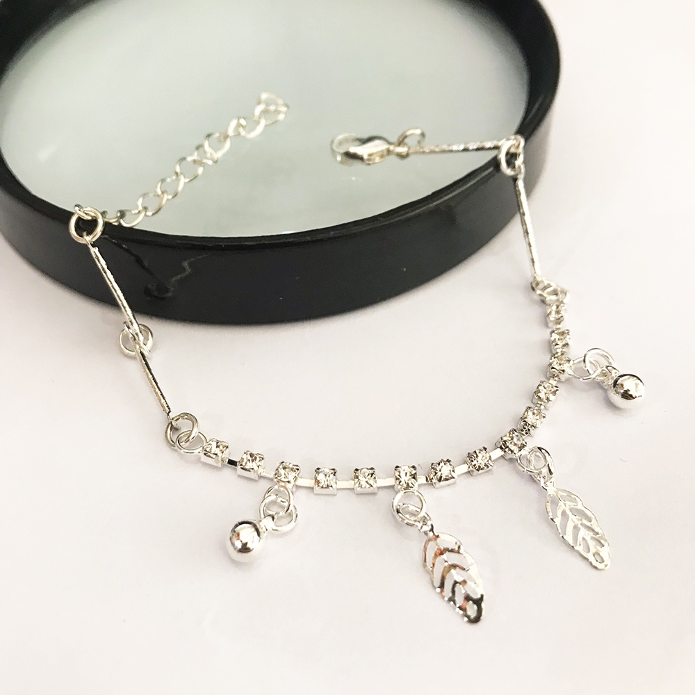 Lắc chân thời trang chuỗi đá 2 chuông xinh xắn DTOnline (chọn mẫu) M2