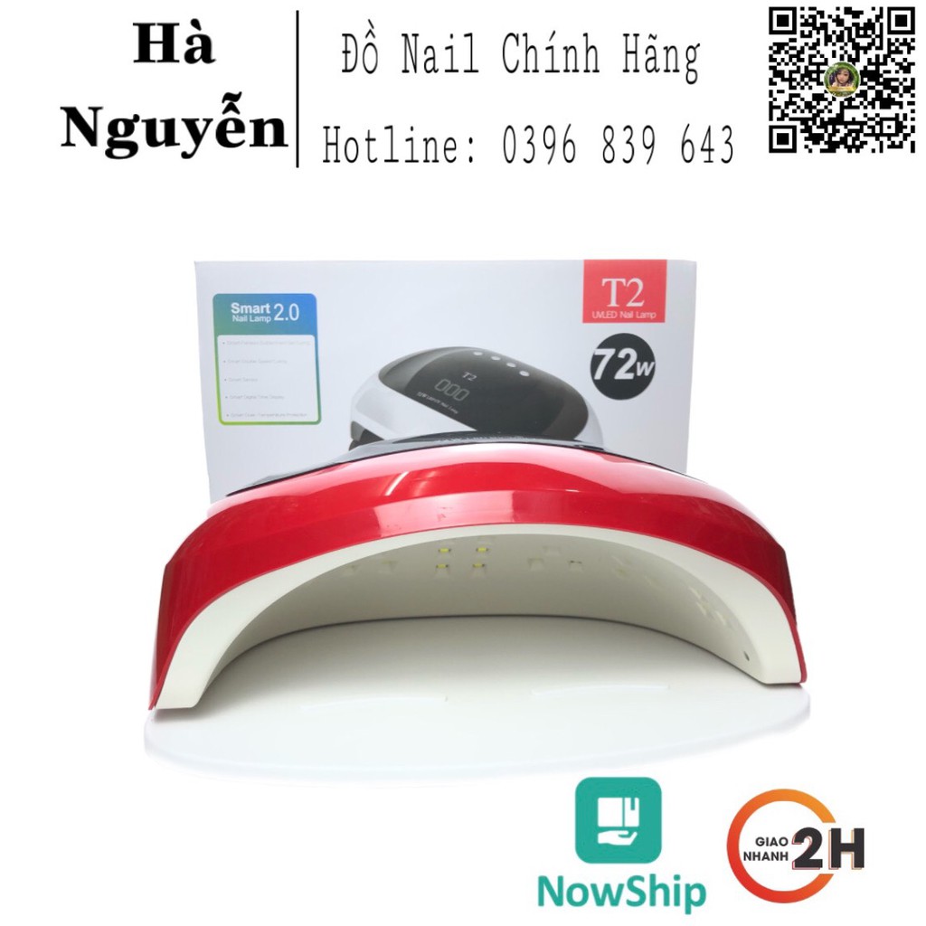 Máy Hơ Sơn Gel T2, Máy Hơ Lồng Rộng 72W Hơ Được 2 Tay - Máy Hơ Gel UV/LED [ Hàng Chính Hãng ] BẢo Hành ĐẦY Đủ