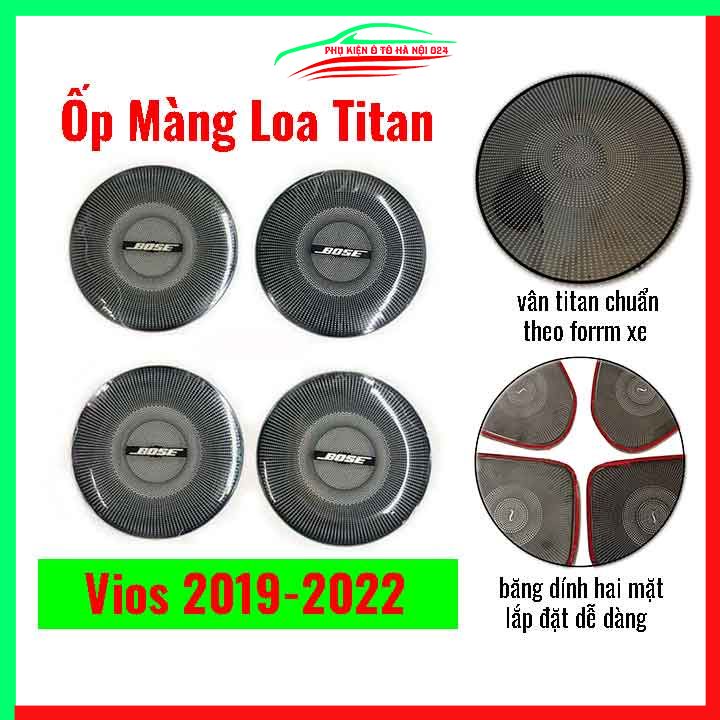 Bộ ốp màng loa Vios 2019-2022 chuẩn theo xe vân Titan chống xước trang trí nội thất ô tô