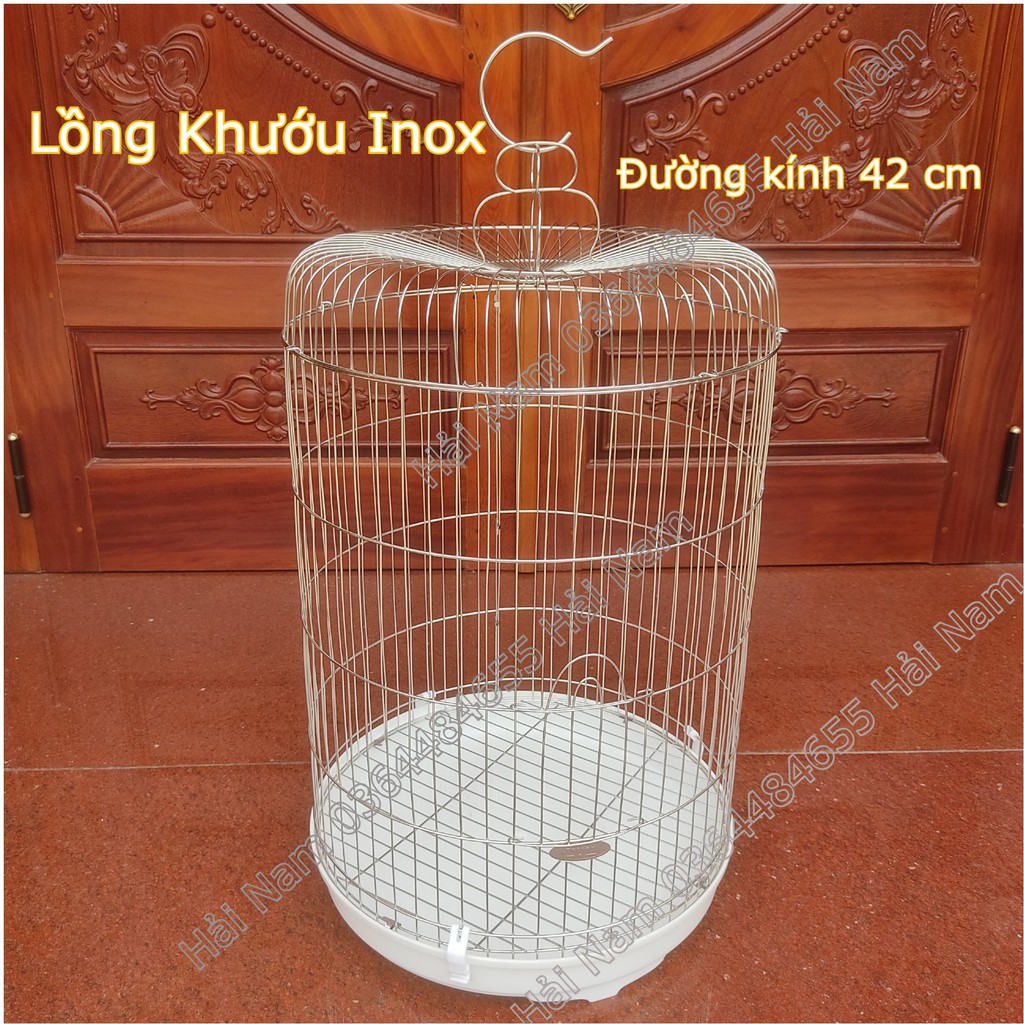 Lồng nuôi Khướu Inox cao cấp - Loại lồng to - Mã T42