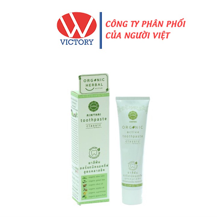 Kem Đánh Răng AIMTHAI Chiết Xuất Thảo Dược - Giảm Bớt Mảng Bám Và Ê Buốt - Victory Pharmacy