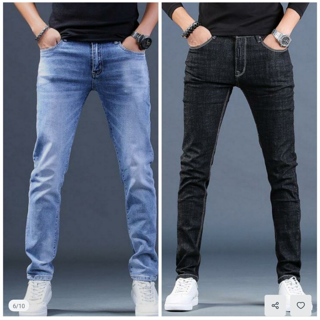 quần jean nam co giãn ống suông