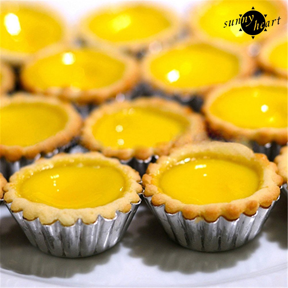 (Hàng Mới Về) Set 10 Khuôn Nhôm Làm Bánh Trứng Tiện Dụng