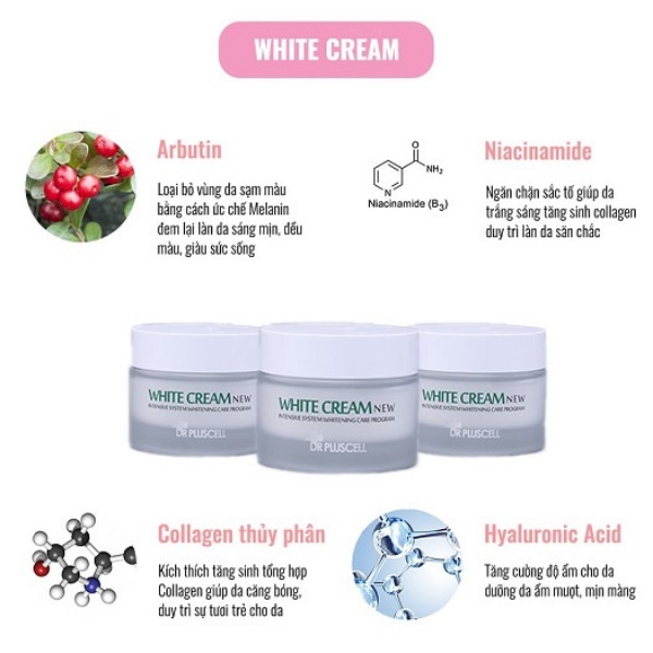 Kem dưỡng trắng dr pluscell white cream 50ml