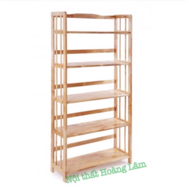 [Mã LIFEBKA5 giảm 10% tối đa 1 Triệu đơn 500k] Kệ sách cao su 65 cm- 5 tầng gỗ cao su tự nhiên