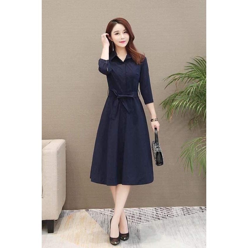 Đầm xòe đai eo