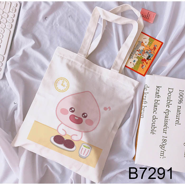 Túi vải in họa tiết xinh xắn dễ thương dành cho nữ