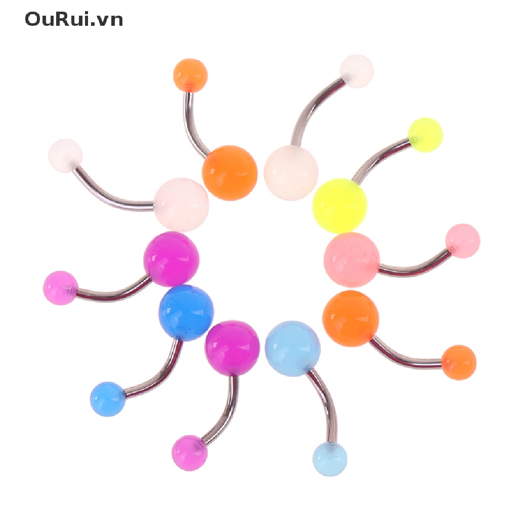 Bộ 10 Khuyên Rốn Dạ Quang Thời Trang