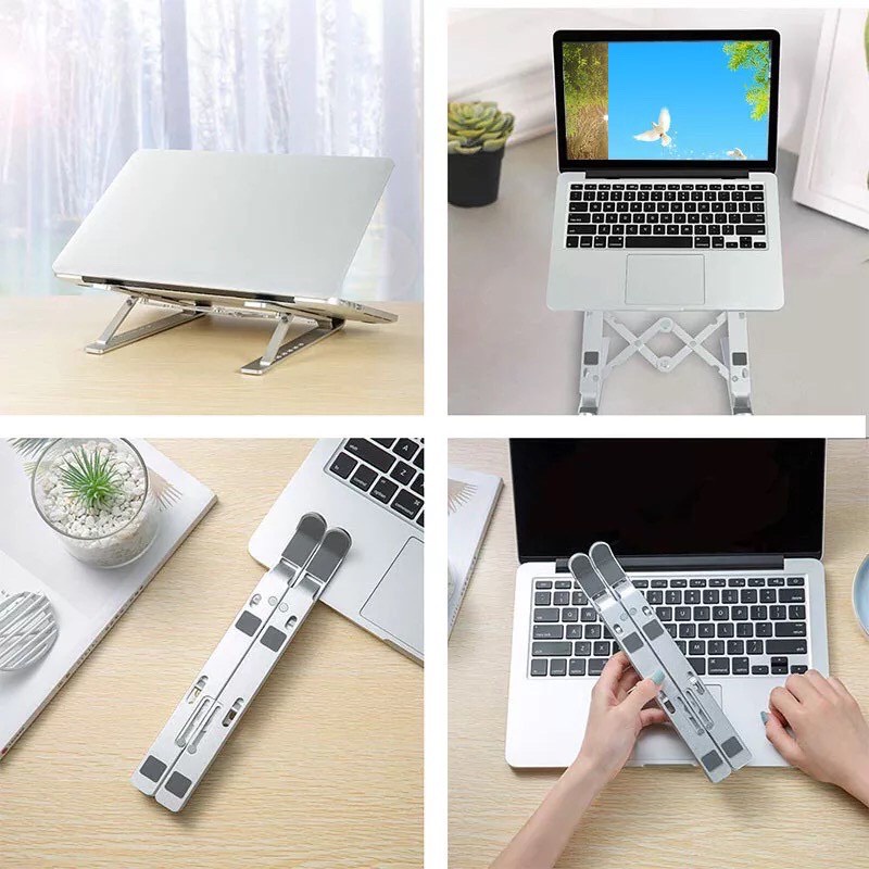 Giá đỡ laptop, macbook, ipad bằng NHÔM CAO CẤP 2 CHỐT, kệ đỡ máy tính tản nhiệt, gấp gọn, chịu lực siêu tốt | BigBuy360 - bigbuy360.vn