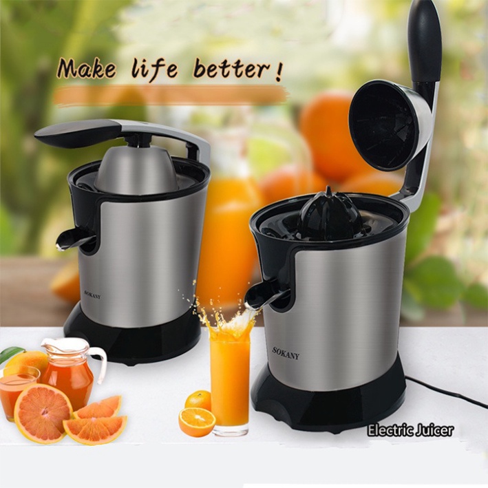 Máy ép cam, máy vắt cam inox cao cấp công suất lớn SOKANY JE-618D - Bảo hành 12 tháng