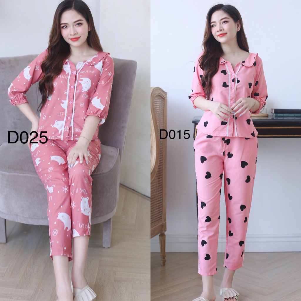 Quần áo nữ,đồ bộ mặc nhà,đồ ngủ đẹp,bộ đồ mặc sau sinh chất kate thái rẻ đẹp,mã D025 và D015 | BigBuy360 - bigbuy360.vn