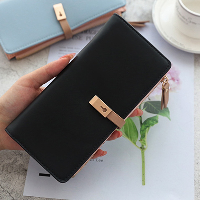 Ví Da Pu Dài Đựng Tiền / Thẻ Thời Trang Cho Nữ