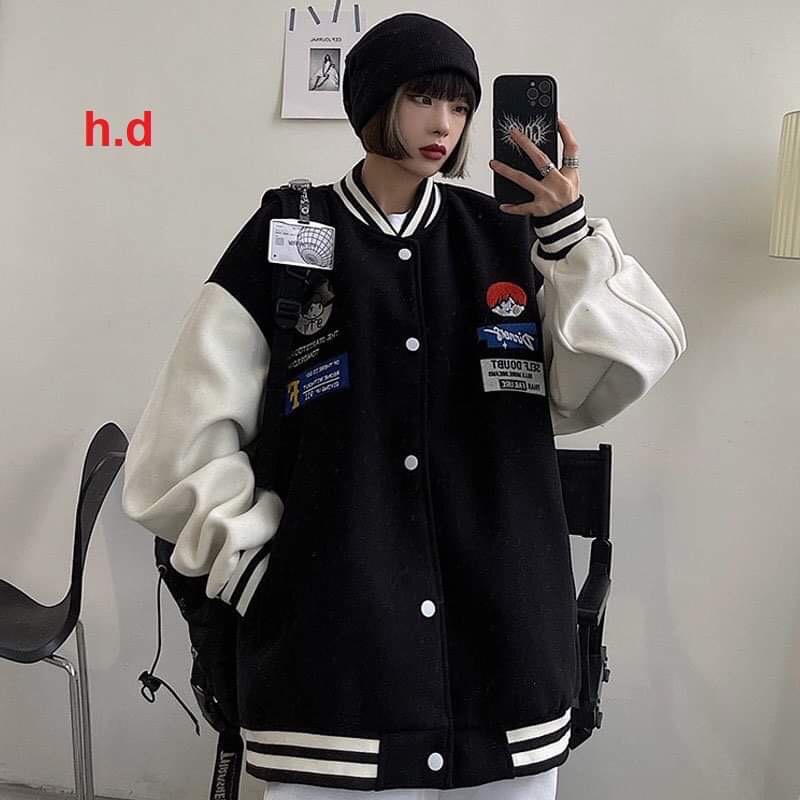 Áo khoác bomber Cậu bé Tóc Đỏ, Chữ FChất gió mềmhàng 1 lớp cổ, tay áo và gấu áo có bo dệt xịnfreesize 50kg