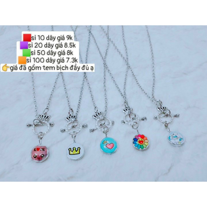 Sỉ 1 set 10 dây chuyền mặt hình : 10 dây giá - 95k