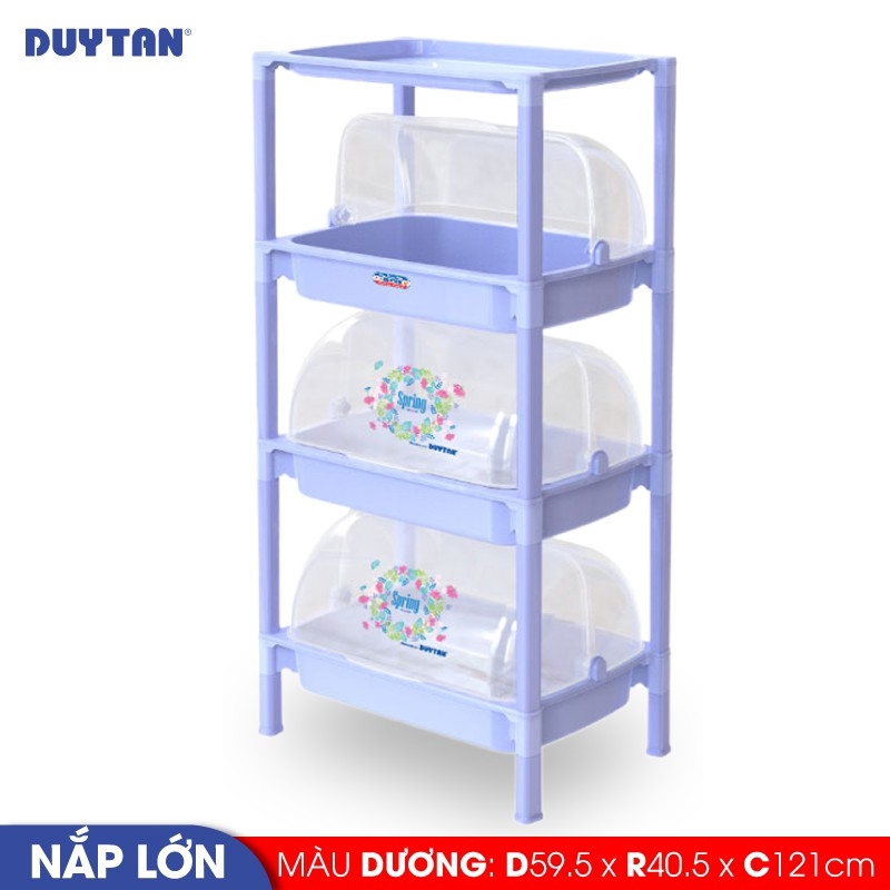 Kệ nắp nhựa Duy Tân size lớn loại 3 ngăn - No.04120