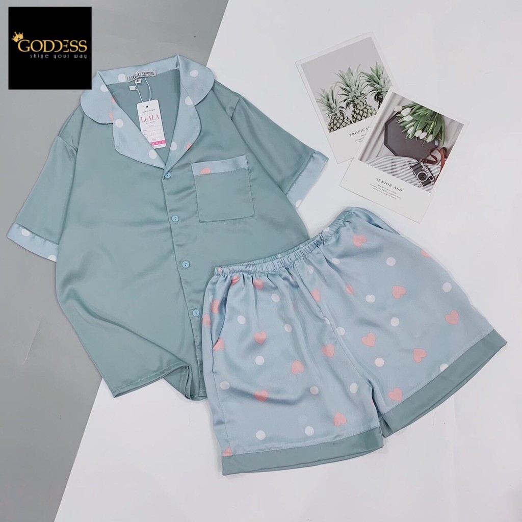 [Mã GODD2407 giảm 5% đơn 199K] Bộ đồ Pijama Lụa Satin 💖 Đồ ngủ đùi Bigsize 40 - 65kg cao cấp | BigBuy360 - bigbuy360.vn