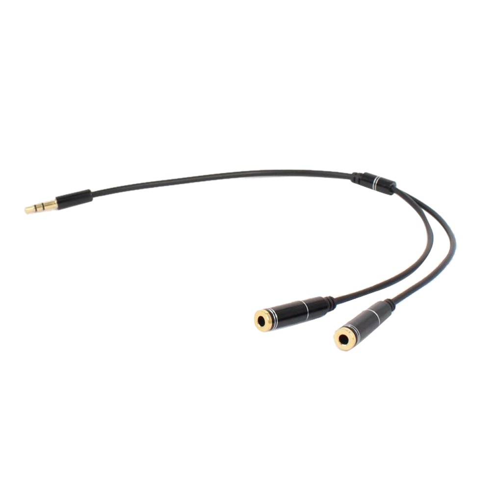 Giắc chia PC cổng 3.5mm Male sang 2 Female Audio