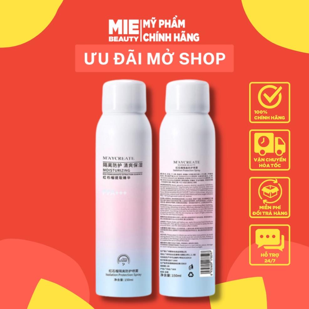 Xịt Chống Nắng Trắng Da Maycreate 150ml Spf35