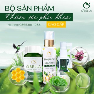 COMBO Xịt, Rửa, Viên Uống Obella Advanced Women Care Kết Hợp Hỗ Trợ Phòng Và Chữa Các Bệnh Phụ Khoa
