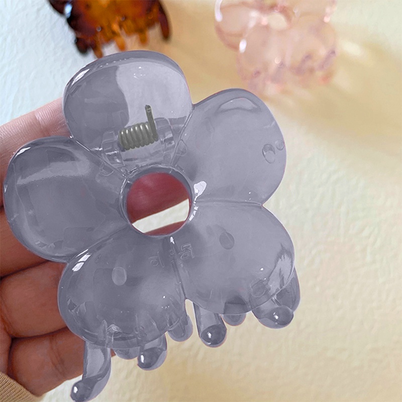Kẹp Tóc Hình Hoa Màu Xanh Dương Phong Cách Hàn Quốc Thời Trang Mùa Hè Cho Nữ