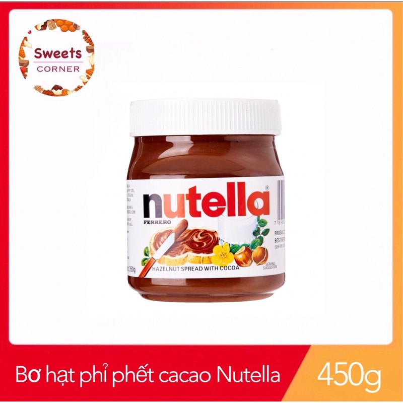 Mứt Cacao Nutella Hũ Thuỷ Tinh 450g