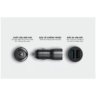 Adapter Sạc Ô Tô 2 Cổng Remax RCC221