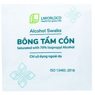 10 miếng bông tẩm cồn lau móng