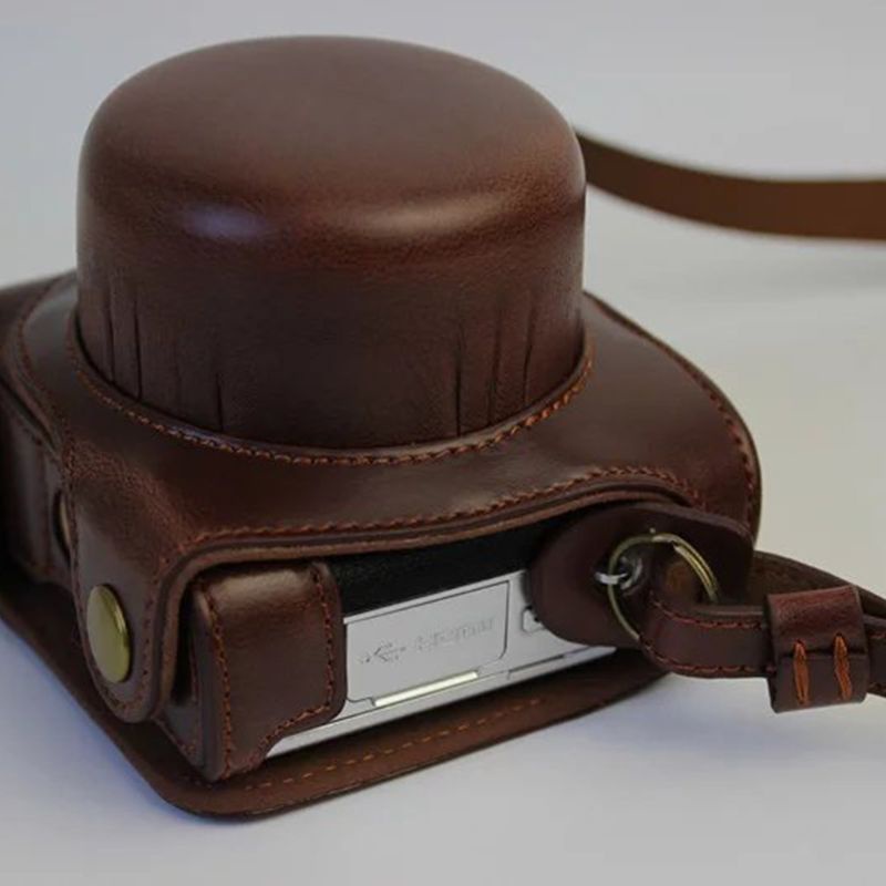 Túi Đựng Máy Ảnh Bằng Da PU Chống Trầy Kèm Dây Đeo Vai Tiện Dụng