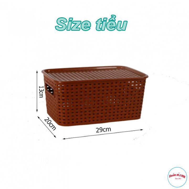 HN - GIAO HÀNG HỎA TỐC 2H - Giỏ đựng đồ giả mây phong cách Hàn Quốc - Nhựa Song Long