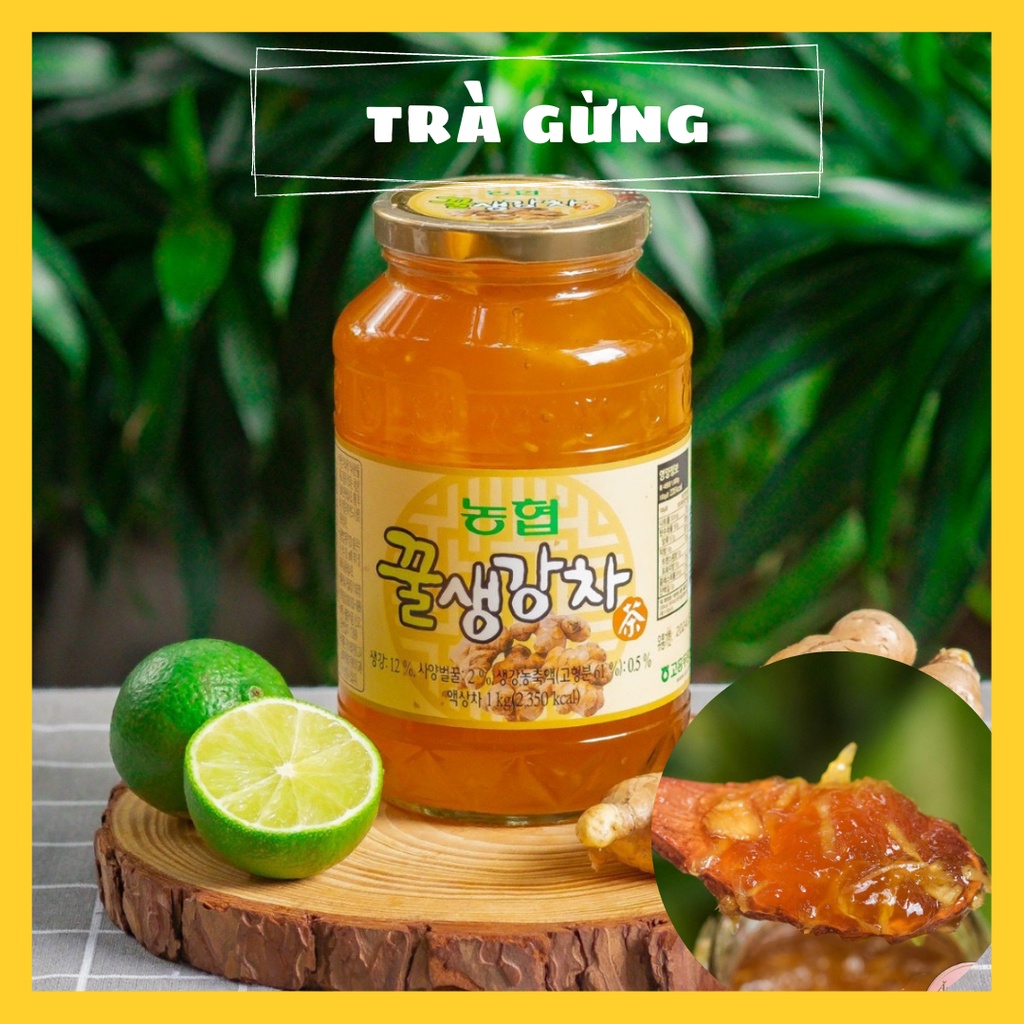 Hũ 1Kg Trà Gừng Chanh Mật Ong NongHyup Hàn Quốc - Shop Mẹ Bắp [Date 02/2024]