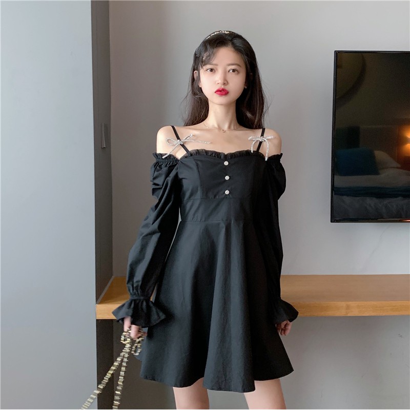 Đầm Hai Dây Phong Cách Retro Quyến Rũ Cho Nữ | BigBuy360 - bigbuy360.vn