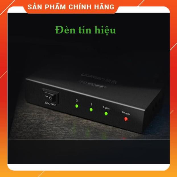 [CHÍNH HÃNG] Bộ chia HDMI 1 ra 2 Ugreen 40201 hỗ trợ 1.4v, 3D chất lượng cao