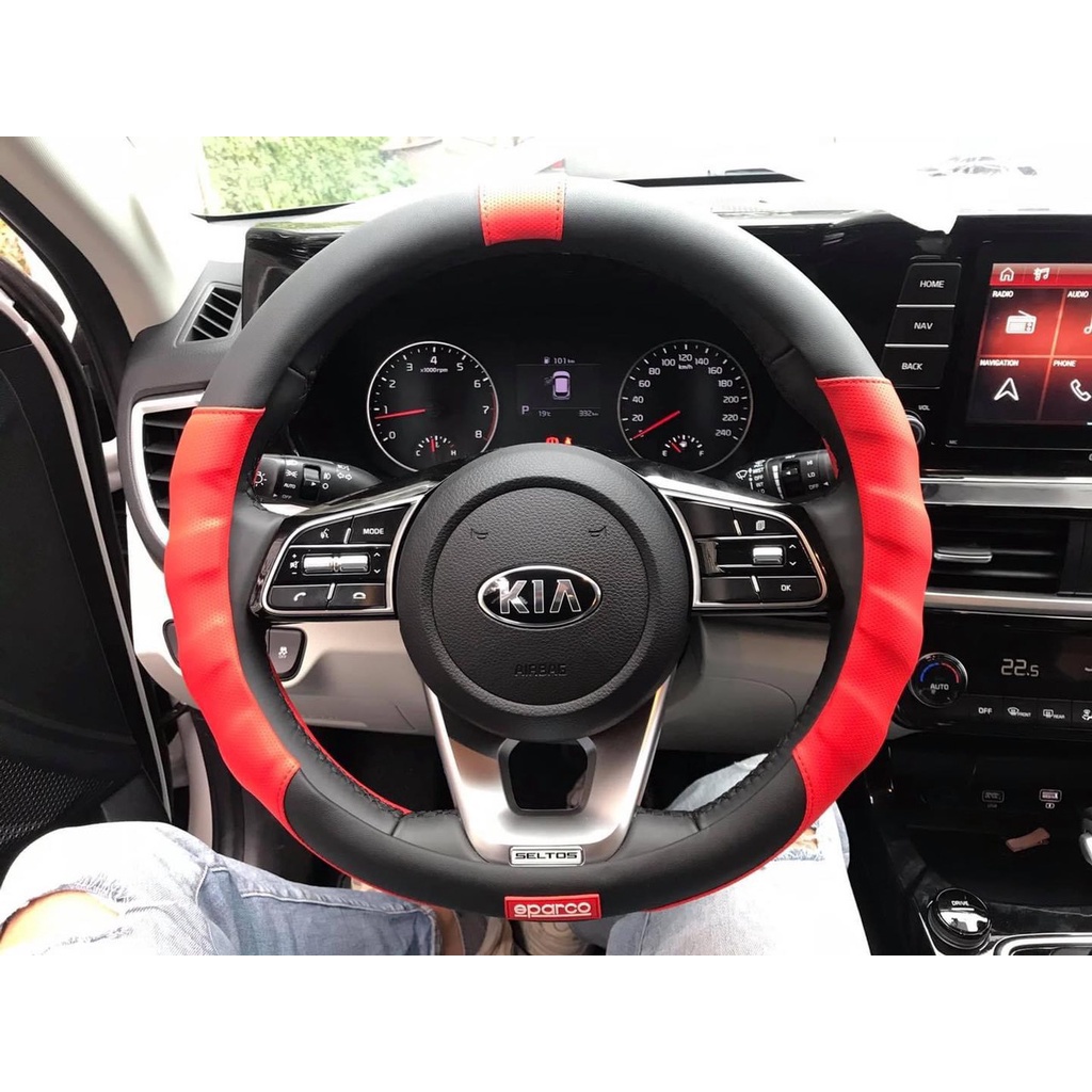 Bọc vô lăng da cao cấp cho xe hơi, vỏ tay lái ô tô, bọc da vô lăng thể thao xịn cho oto Sparco