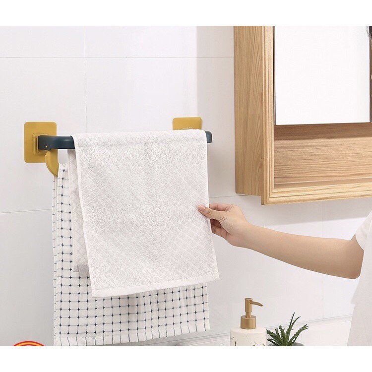 Giá treo khăn mặt 2 lớp dán tường TOWEL RACK (GTK03)