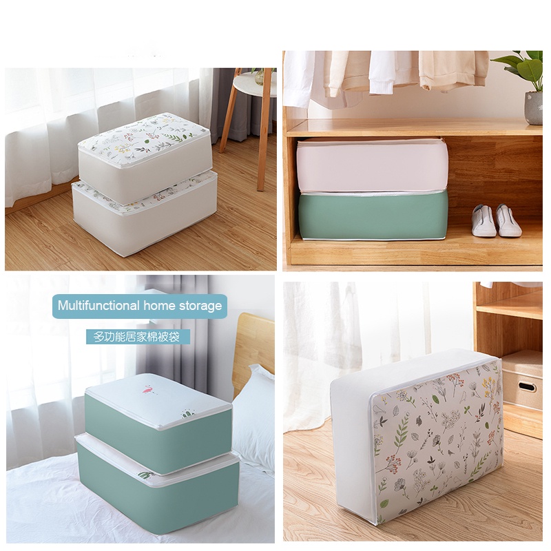 Túi đựng chăn, sắp xếp quần áo Quilt túi lớn Dây rút tròn Có thể gập lại Quần áo Chăn Túi lưu trữ Hành lý Đóng gói Hộp đựng