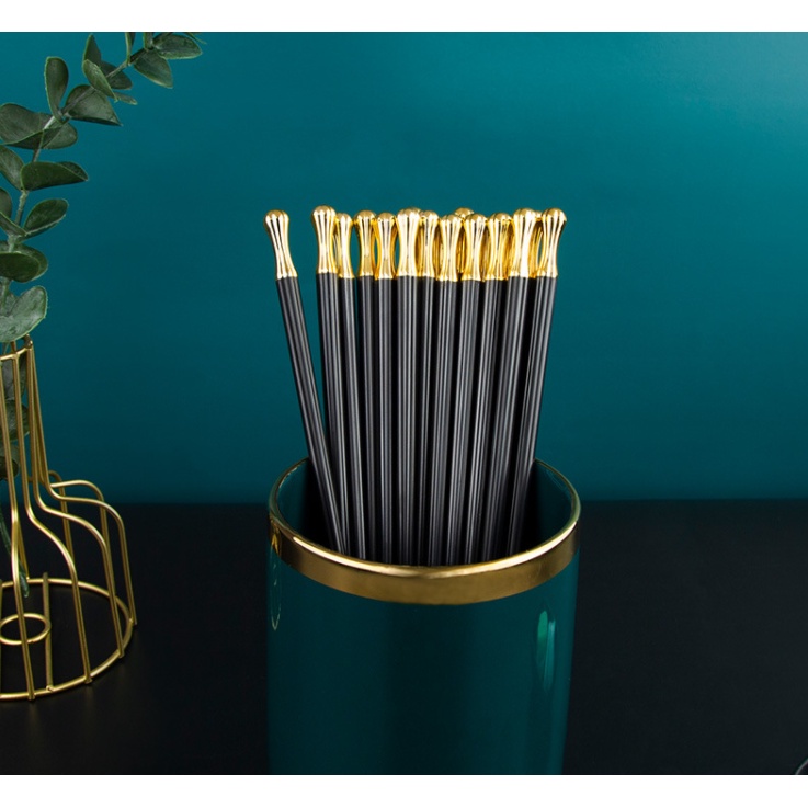 Bộ 5 đôi đũa cách điệu đuôi bo tròn sang trọng T12