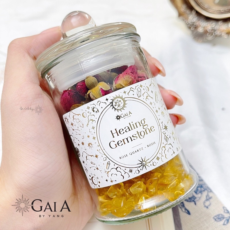 Lọ Sạc Năng Lượng đá Thạch Anh Vàng - Gaia By Yang