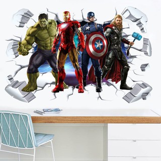 ?▼miếng dán tường 3d hình marvel trang trí phòng ngủ cho bé
