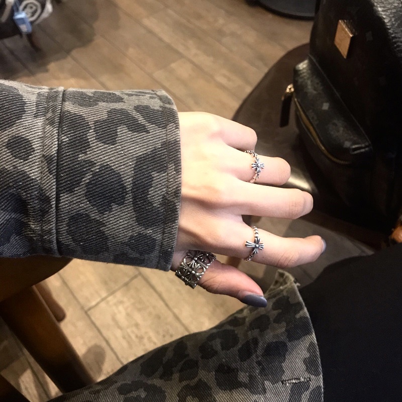 Nhẫn Chrome heart bạc s925 thép titan không gỉ cho nam và nữ,nhẫn chorme hearts (N3).