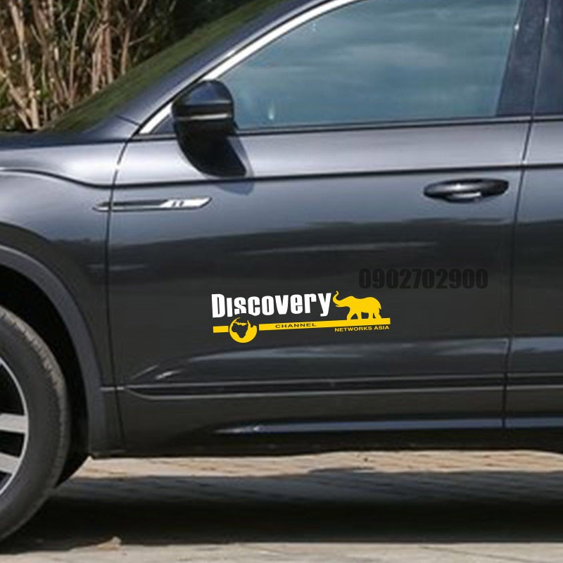 Bộ 2 tem discovery dán xe máy xe ô tô