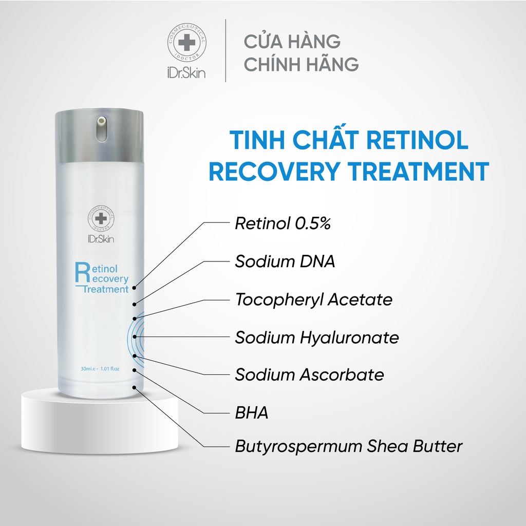 [MUA 1 TẶNG XỊT DƯỠNG] Kem dưỡng Retinol Recovery Treatment iDr.Skin cải thiện làn da lão hóa 30ml