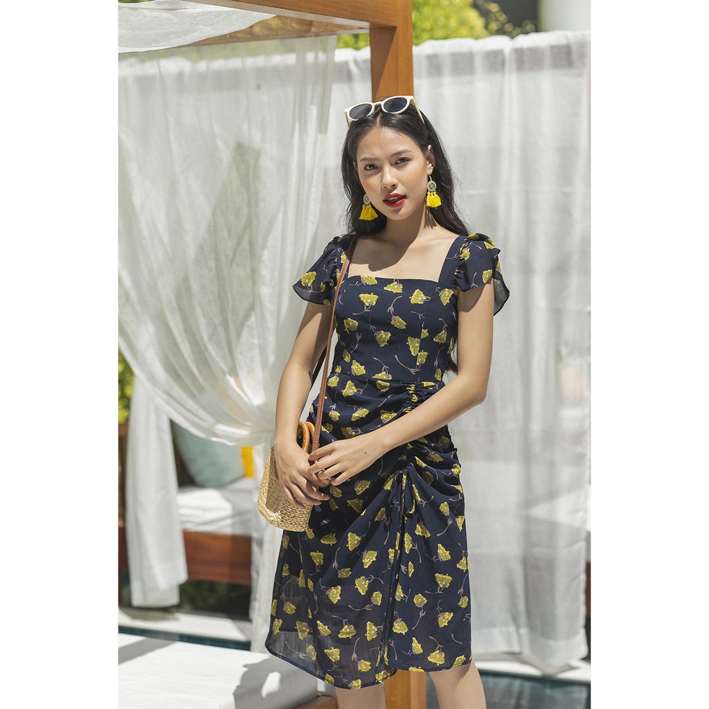 Đầm xòe ngắn tay rút dùm 1 bên DEA0317- 20Again | BigBuy360 - bigbuy360.vn