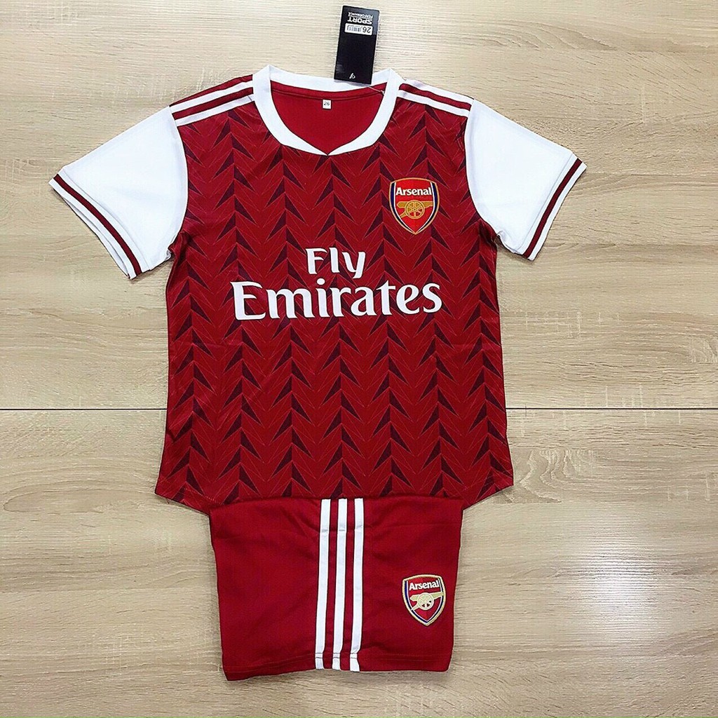 Bộ quần áo thể thao - quần áo đá bóng đá trẻ em từ 13-45kg câu lạc bộ Arsenal full màu -thun cao cấp - aobongda999.vn
