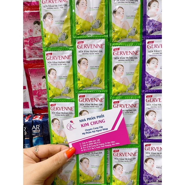 Sữa Tắm Trắng Da Hương Nước Hoa Gervenne (Kiwi]