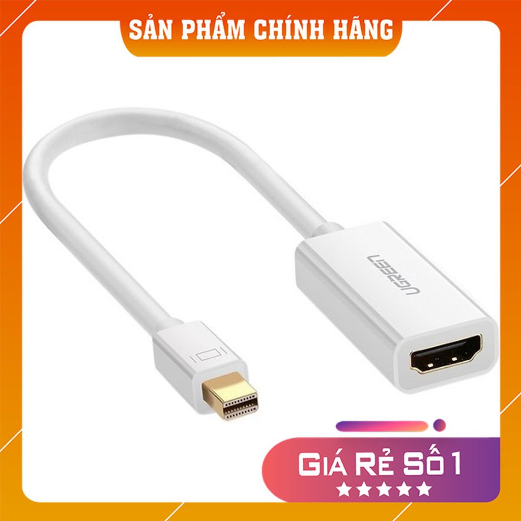 Cổng chuyển đổi MINI DISPLAY PORT to HDMI, hỗ trợ phân giải 1920*1080_ Cáp Mini displayport to HDMI Ugreen 10460