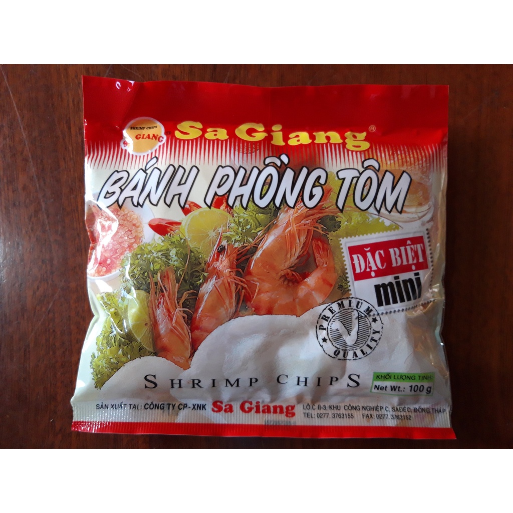 Bánh phồng tôm mini đỏ  - Sa Giang 100g