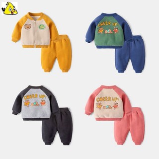Bộ nỉ kéo khoá phong cách cho bé trai bé gái